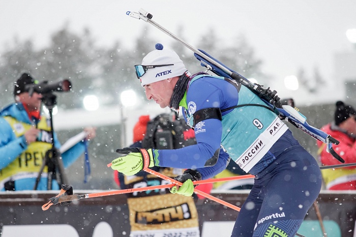 Третий этап PARI-Кубка России по биатлону в Тюмени. Гонка преследования. Мужчины