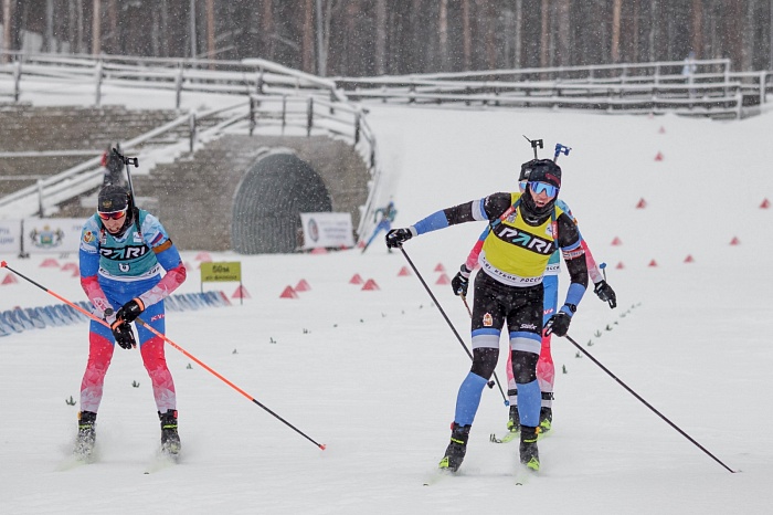 Третий этап PARI-Кубка России по биатлону в Тюмени. Гонка преследования. Мужчины