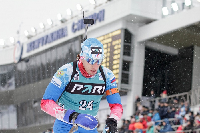 Третий этап PARI-Кубка России по биатлону в Тюмени. Гонка преследования. Мужчины