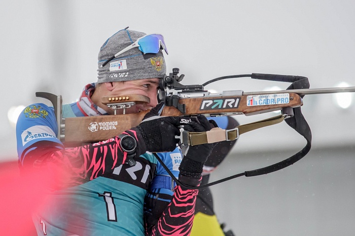 Третий этап PARI-Кубка России по биатлону в Тюмени. Гонка преследования. Мужчины