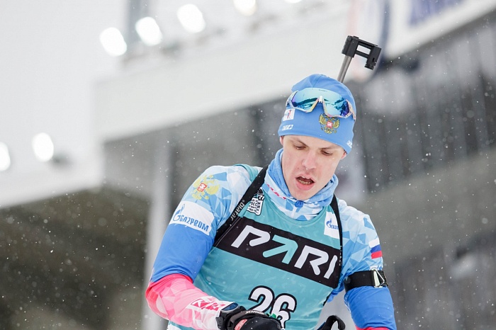 Третий этап PARI-Кубка России по биатлону в Тюмени. Гонка преследования. Мужчины