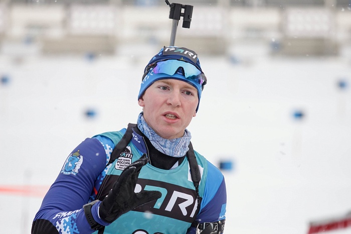 Третий этап PARI-Кубка России по биатлону в Тюмени. Гонка преследования. Мужчины