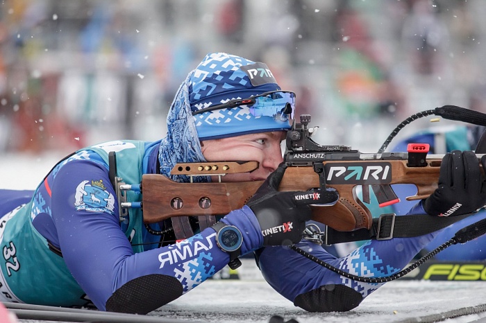 Третий этап PARI-Кубка России по биатлону в Тюмени. Гонка преследования. Мужчины