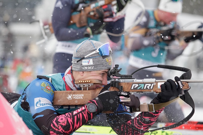 Третий этап PARI-Кубка России по биатлону в Тюмени. Гонка преследования. Мужчины