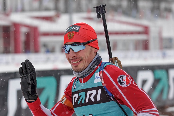 Третий этап PARI-Кубка России по биатлону в Тюмени. Гонка преследования. Мужчины