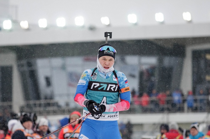 Третий этап PARI-Кубка России по биатлону в Тюмени. Гонка преследования. Мужчины