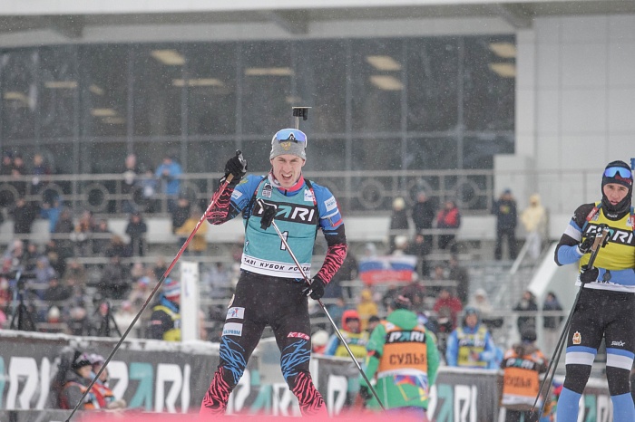 Третий этап PARI-Кубка России по биатлону в Тюмени. Гонка преследования. Мужчины