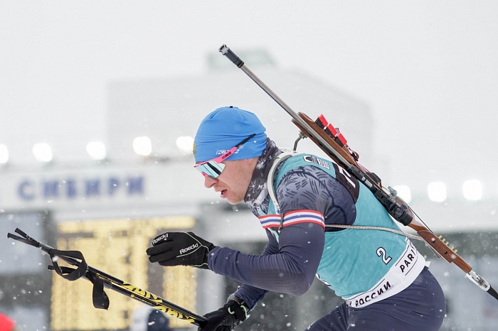 Третий этап PARI-Кубка России по биатлону в Тюмени. Гонка преследования. Мужчины