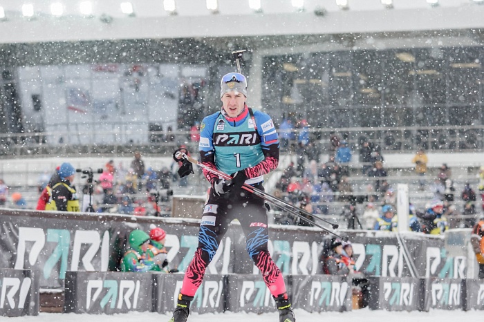 Третий этап PARI-Кубка России по биатлону в Тюмени. Гонка преследования. Мужчины