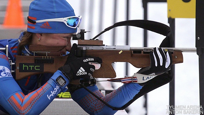 Контрольная тренировка женской сборной России по биатлону в Тюмени. Спринт. 11 ноября 2016 года