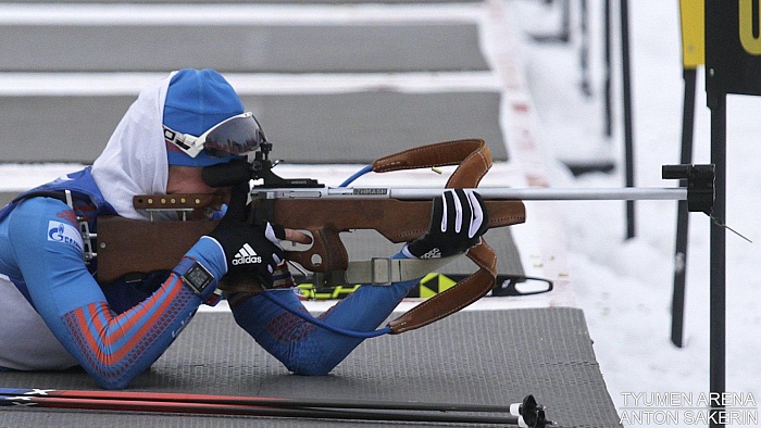 Контрольная тренировка женской сборной России по биатлону в Тюмени. Спринт. 11 ноября 2016 года