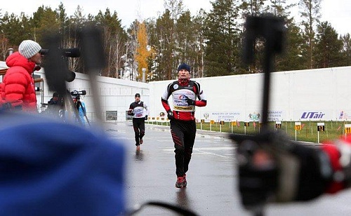 Тренировка мужской сборной Тюменской области по биатлону