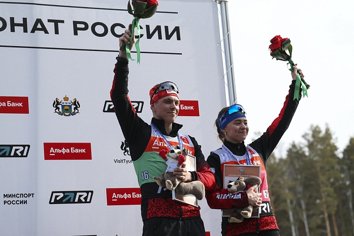 Бронзовый призёр чемпионата России по биатлону Евгений Емерхонов: «Сегодняшняя награда для меня как золото, тем более в компании с, надеюсь, будущей женой»