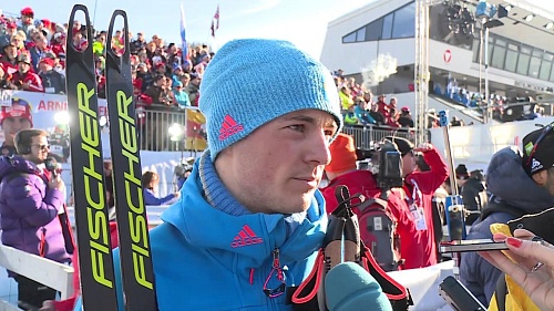 Антон Бабиков после мужского спринта ЧМ-2017