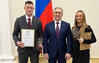 Чемпионы мира по спортивной акробатике Даниил Чаюн и Евгения Чаюн – победители Молодёжной премии 2022