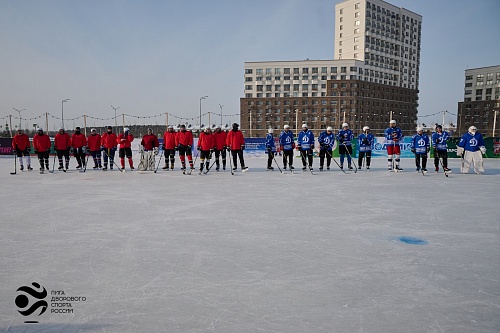 1 февраля. Матч хоккейной медиа лиги "Рекорд". "Лига дворового спорта России" - "Динамо" - 1:3