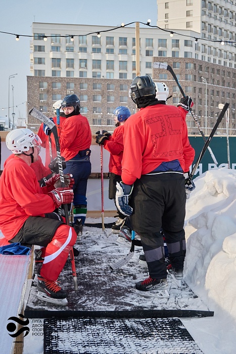 1 февраля. Матч хоккейной медиа лиги "Рекорд". "Лига дворового спорта России" - "Динамо" - 1:3