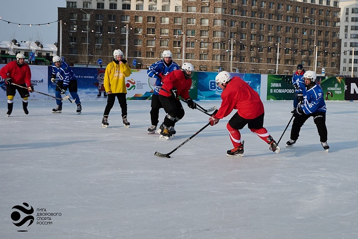 1 февраля. Матч хоккейной медиа лиги "Рекорд". "Лига дворового спорта России" - "Динамо" - 1:3