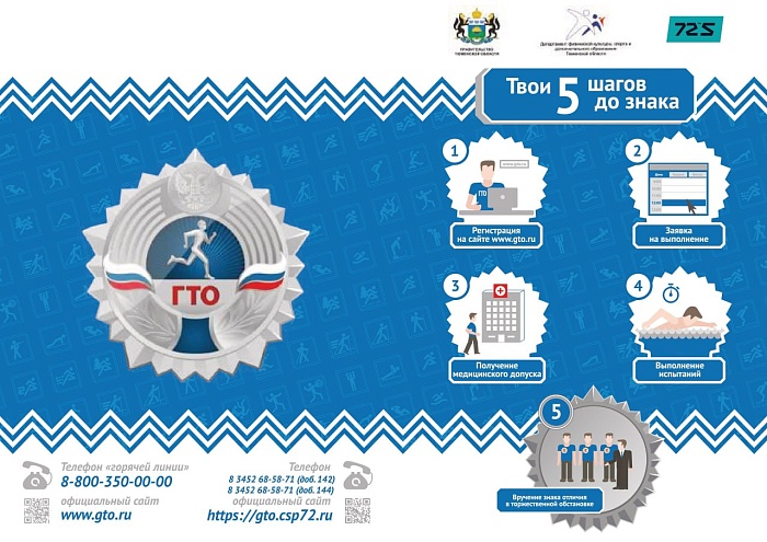 Твои 5 шагов до знака отличия ГТО