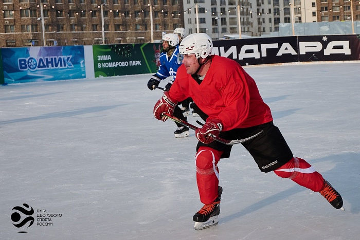 1 февраля. Матч хоккейной медиа лиги "Рекорд". "Лига дворового спорта России" - "Динамо" - 1:3