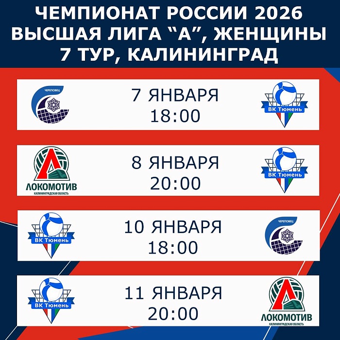 Тюменки проведут четыре матча в Калининграде