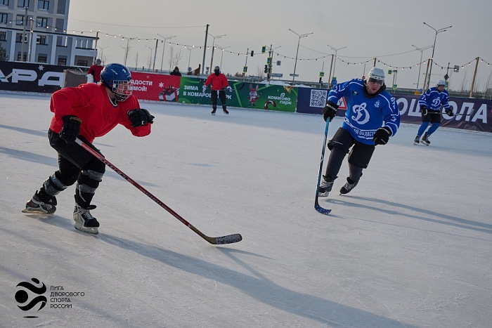 1 февраля. Матч хоккейной медиа лиги "Рекорд". "Лига дворового спорта России" - "Динамо" - 1:3